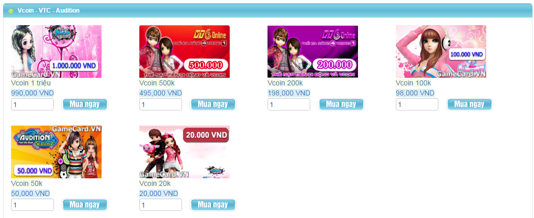 Cách nạp thẻ Au Mobile online 1