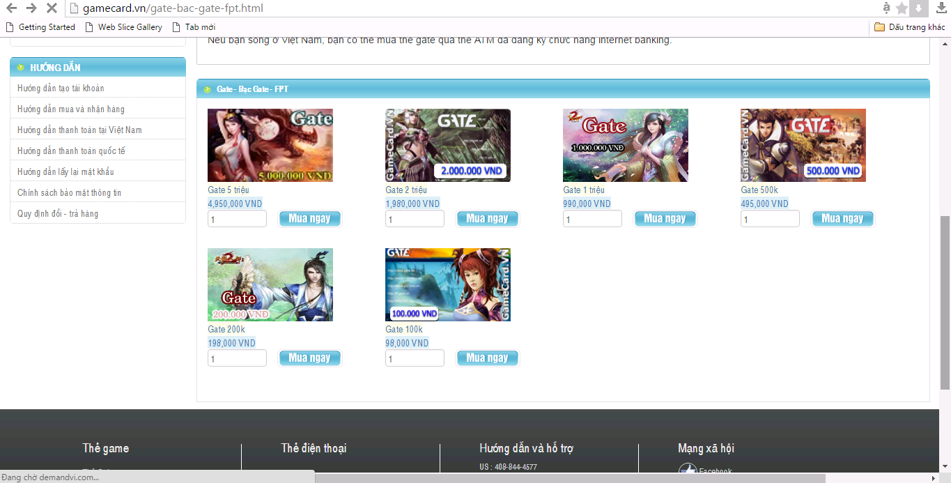 ​Hướng Dẫn Mua Thẻ Gate Tại Gamecard.vn