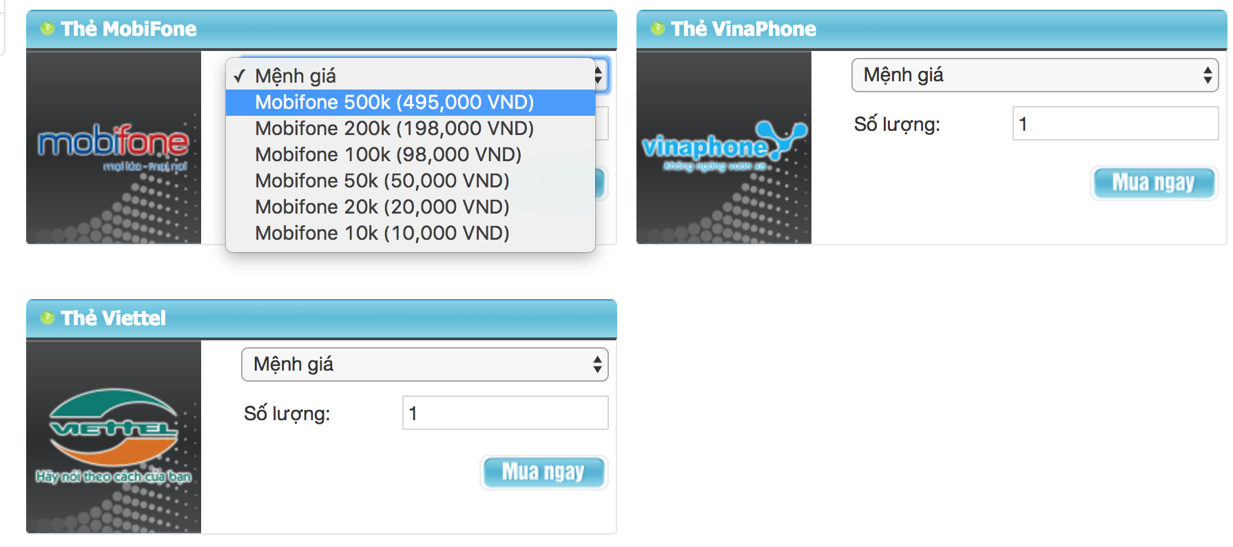 Mua Thẻ Điện Thoại Online Giá Rẻ