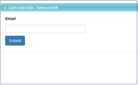 Hướng dẫn lấy lại mật khẩu - Gamecard h1