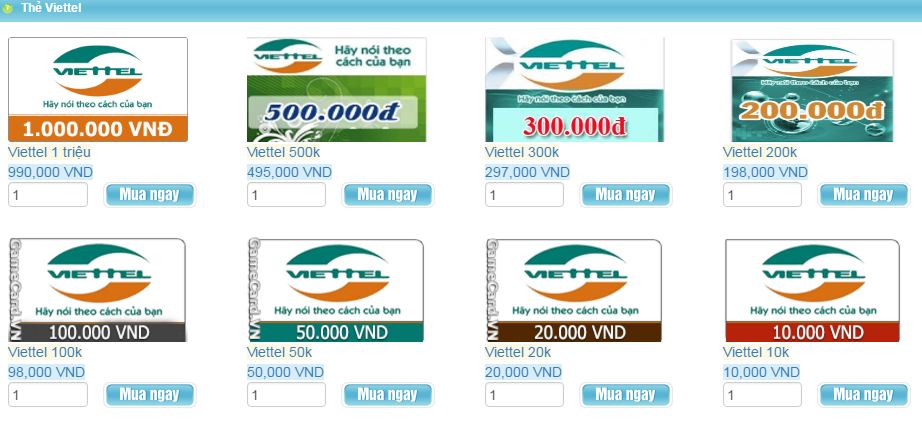 Bạn Có Biết Mua Thẻ Viettel Cũng Có Thể Nạp Game?