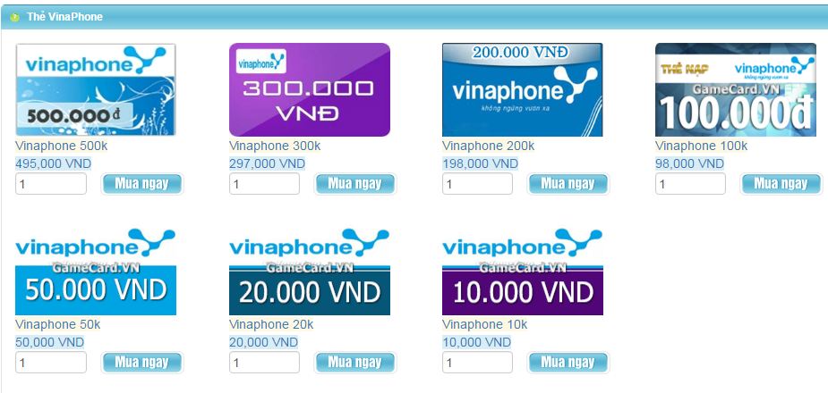 Mua Thẻ Vinaphone Vừa Nhanh Vừa Rẻ Tại Gamecard.vn