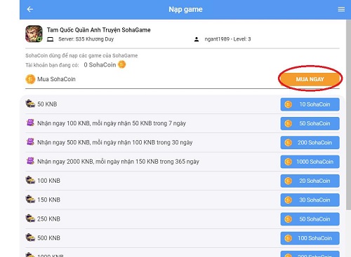 Hướng Dẫn Mua Thẻ SohaCoin Và Cách Nạp Tiền Bằng SohaCoin