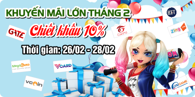 Khuyến Mãi Lớn Tháng 2 - Chiết Khấu 10%