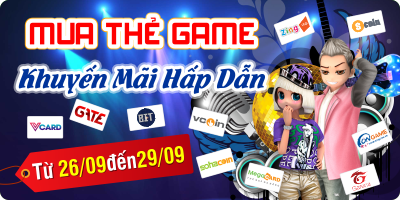 [Mua Thẻ Game] Khuyến Mãi Hấp Dẫn Dành Cho Game Thủ